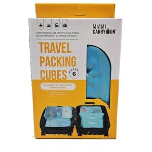 6-Piece Packing Cubes for Luggage Organization
